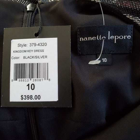 Nanette Lepore Kingdom Key Striped Dress Size 10 - Picture 4 of 12